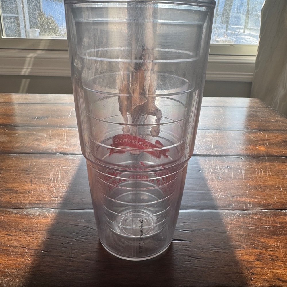 Budweiser Clydesdale Clear and Red Tumbler - Picture 2 of 7